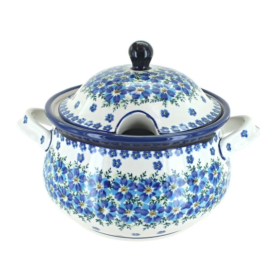 Blue Rose Polish Pottery Kalina Soup Tureen