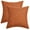 Burnt Orange, variant on 2Pcs Thanksgiving Pillow Covers Solid Color 18x18 Inch for Fall Decorations Rustic Linen Decorative Square Throw Pillow Covers for Sofa Couch Farmhouse Home Decoration