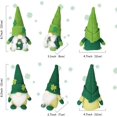 thumbnail image 2 of Pack of 2 St. Patrick's Day Gnomes Irish Leprechaun Tomte Plush Handmade Scandinavian Mars Nisse Elf Dwarf Green Scandinavian Felt Gnome for Christmas, 2 of 5