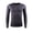 Gray, variant on Fesfesfes Long Sleeve Shirt Men Elastic Slim Breathable Thermal Underwear Mesh Sweatshirt Top Blouse