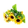 thumbnail image 1 of Artificial Bouquets Multi-Heads Wedding Simulation Flowers Decorative Plant Decors Table Centerpieces Arrangements Garden, 1 of 8