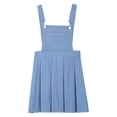 thumbnail image 3 of Linjinx Robe Salopette en Denim pour Filles, Bretelles Réglables, Jupe Salopette d'Été, Bleu Clair 6, 3 of 7