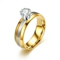 thumbnail image 2 of High end versatile and fashionable zircon couple ring, 2 of 5