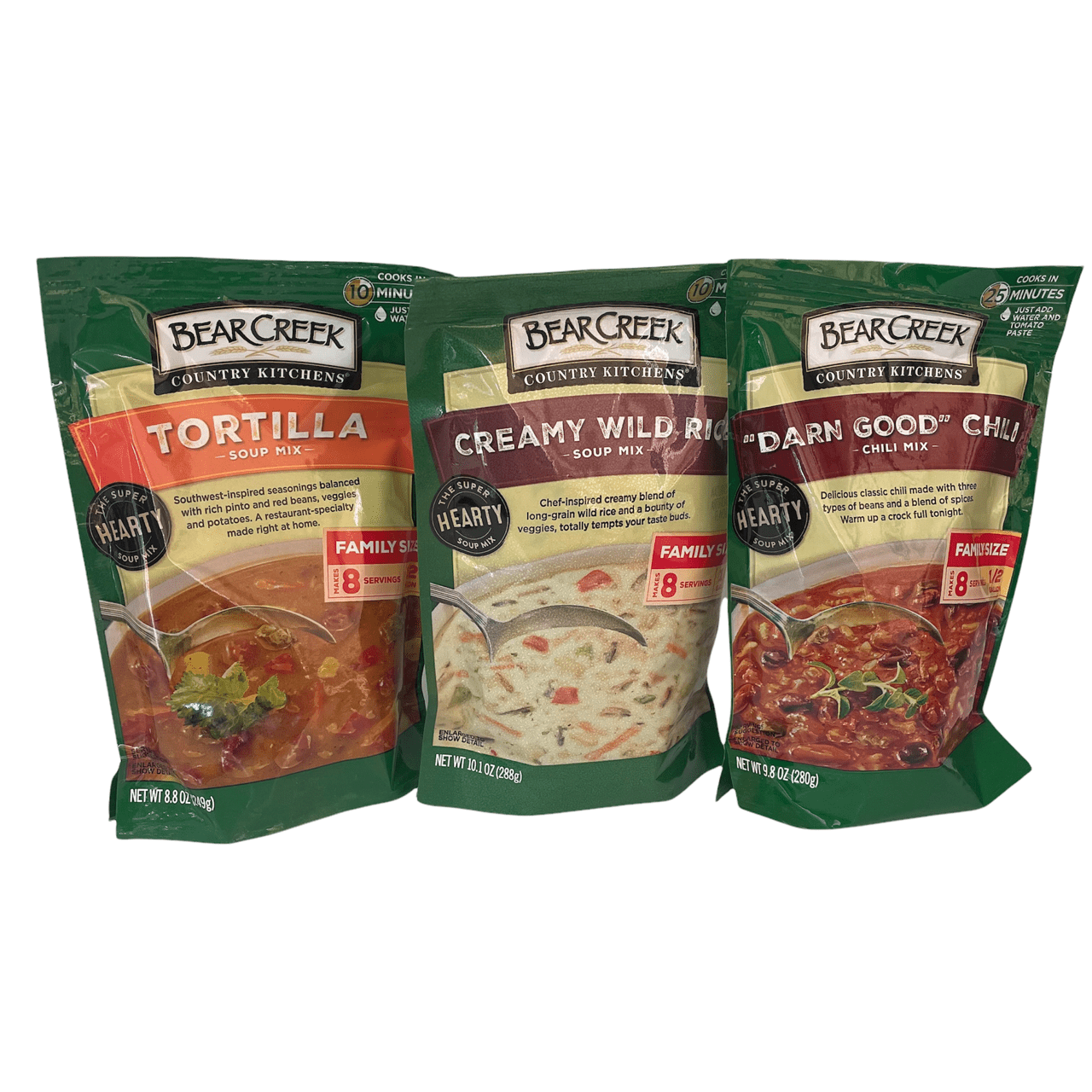 Bear Creek Dry Soup Mix Variety 3 Pack - Chicken Noodle, Darn Good Chili & Cheddar Potato