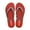 Red/Grey, variant on Crimson Natural Rubber Comfort Flip Flops for Women - Red/Black