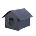 thumbnail image 3 of Casa para gatos al aire libre, refugio para gatos callejeros, casa para perros, cama para perros, cueva para gatitos, impermeable, cálida, resistente Punta gris, 3 of 10