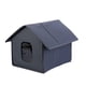 thumbnail image 3 of Casa para gatos callejeros, cama para perros, casa para gatitos, impermeable, cálida, nido para gatos, resistente a la intemperie Punta gris, 3 of 9