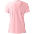 thumbnail image 4 of Mens T Shirts Crewneck Short Sleeve Graphic Crew Neck Relaxed Fit T-Shirt, （Pink Size:S-4XL), 4 of 5