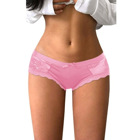 

Pxiakgy Womens Lingerie Cotton Panties Womens Panties Panties Panties Low Waist Lace Bikini Sets Pink + L