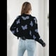 thumbnail image 5 of Suéter Y2K Harajuku Hip Hop de Punto con Diseño de Mariposa, Estilo Gótico, Estilo Urbano, Estilo Punk, Tops Negro S, 5 of 10