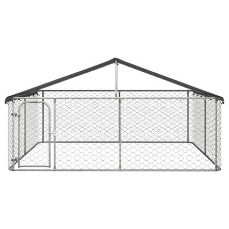 vidaXL 屋外用犬小屋 屋根付き 400x200x150cm動物 ペット用品 ペット用品 犬用品 犬小屋・ドッグラン 代引不可