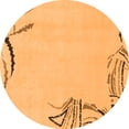 thumbnail image 1 of Ahgly Company Indoor Round Solid Orange Modern Area Rugs, 8' Round, 1 of 4
