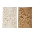 thumbnail image 1 of 20 Pcs Delicate Carved Wedding Party Invitation Card Envelope Invitations for Wedding,Ivory White & Golden Beige, 1 of 8