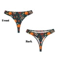thumbnail image 3 of Balery Autumn with Pumpkins Tangas de Algodón para Mujer con Estampado – Ropa Interior Sexy, Transpirable, G-string-X-Large, 3 of 6