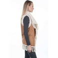 thumbnail image 3 of Scully 8027 TAN M Womens Faux Fur Vest with Faux Shearling Collar, Tan - Medium, 3 of 4