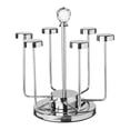 thumbnail image 1 of Estante de secado de 6 tazas organizador de acero inoxidable para copas de vino Strade Fareast Limited Plata, 1 of 8