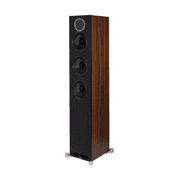 ELAC DFR52-BK Debut Reference Floorstanding Speakers, 140W Surround Sound, Black/Walnut