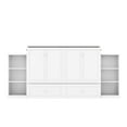 thumbnail image 5 of Newest Storage Full Size Murphy Bed with Drawers and Shelves, Modern Space-Saving Wall Bed Cabinet, White, 5 of 13