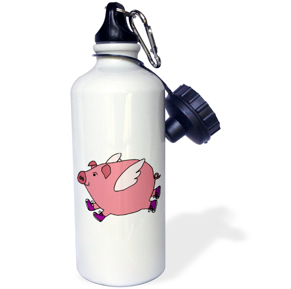 24oz. Plastic Water Bottle w/ Handle - Clear – Flying Pig Marathon