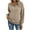 Khaki, variant on QQAMB Womens Sweatshirts Half Zip Up Casual Long Sleeve Lapel Pullover Tops Dressy Going Out Loose Sweatshirts with Pocket