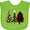 Apple Green, variant on Three Christmas Trees in Plaid and Leopard Print Boys or Girls Baby Bib