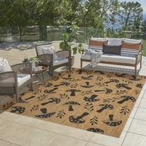 Gertmenian Paseo Rika Modern Floral Chestnut/ Black Area Rug, 5x8