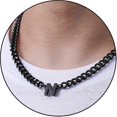 thumbnail image 1 of Stainless Steel Cuban Link Necklace for Initial A-Z Boys Men Women with Letter Pendant 6.5mm 18+2 Inches Jewelry Gift, 1 of 5