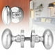 thumbnail image 5 of Cerradura de puerta de bola redonda de acero inoxidable, cerradura de manija Interior para dormitorio y baño, 3 llaves, 5 of 8