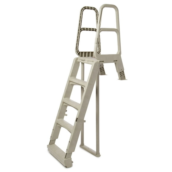 Main Access Smart Choice Incline Exterior Swimming Pool Ladder, Taupe