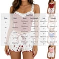 thumbnail image 4 of Loopsun Womens Pajamas Sets Solid Thin Straps Fitted Top Matching Shorts Two Piece Outdoor Loungewear, 4 of 5