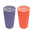 thumbnail image 2 of Dr. Brown's Milestones Cheers 360 Training Cup for Toddlers & Babies, Leak-Free Sippy Cup, Purple & Coral, 10 oz/300 mL, 9m+, 2 Pack, 2 of 3