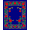 Blue, Pattern 3, variant on ODIKA 4'x6' Machine Washable Non-Slip Area Rug, Vintage Garden Flora Decorative Accent High Traffic Rug, Orange, 663397