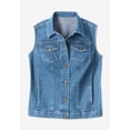 thumbnail image 4 of Woman Within Plus Size Stretch Denim Vest Jean Vest, 4 of 6