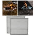 thumbnail image 4 of Chimenea de mall Parrilla aire libre de parrilla de carbón plegable portátil Jardín Trekking Horno de coc Los 42x42x0.2cm Sunnimix Pozo de fuego de la chimenea de malla, 4 of 8