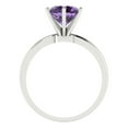 thumbnail image 4 of Clara Pucci 14K White Gold Solid Gold Alexandrite Solitaire Anniversary Ring for Women - 2 cttw Round Cut, 4 of 8
