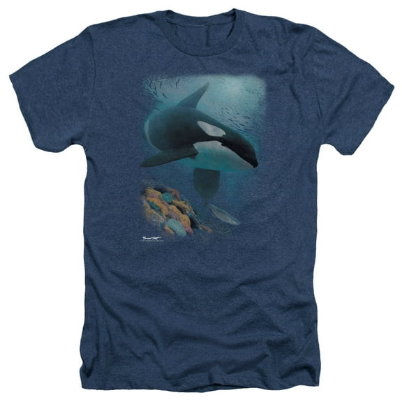 Wildlife - Salmon Hunter Orca - Heather Short Sleeve Shirt - X-Large