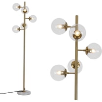 KCO Lighting Clear Bubble Glass Floor Lamp Nordic Globe Floor Lamp Modern Gold Standing Light Tall Standing Light