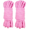 thumbnail image 1 of 2Pack 10 M/33 Feet 8 MM All Purpose Rope Soft Cotton Rope Cord Thick Cotton Twisted Cord (Pink)by Torubia, 1 of 6