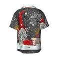 thumbnail image 2 of KLL Traditional Scandinavian Dwarf Print Men's Shirt Short Sleeve Button Down Summer Cuba Beach Shirts- X-Large, 2 of 7