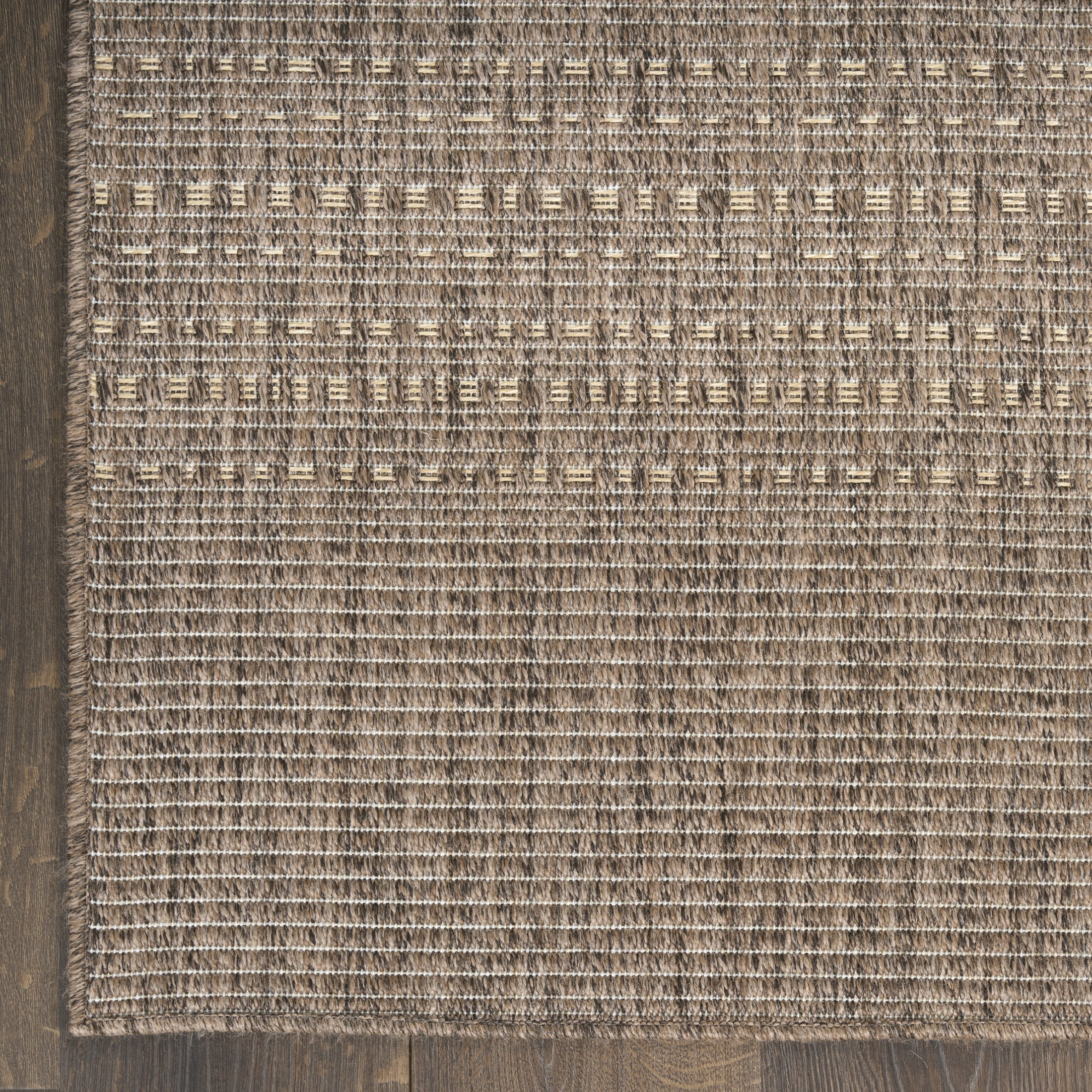 Nourison Tulum 2'2" x 10' Brown Outdoor Rug