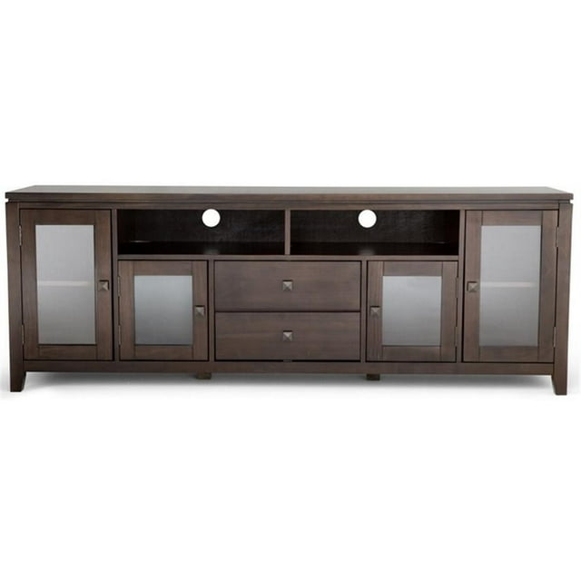 Allora Solid Wood Extra Wide 72" TV Stand - Mahogany Brown