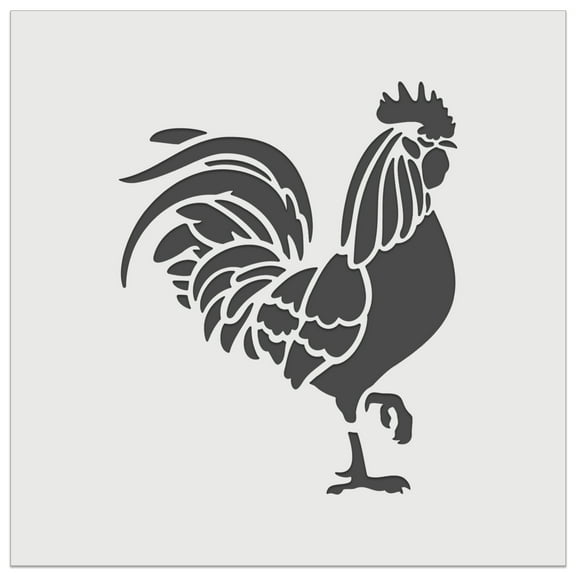 Rooster Strutting Farm Animal Chicken DIY Cookie Wall Craft Stencil - 5.5 Inch