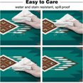 thumbnail image 6 of Western Teal Beige Round Tablecloth 60 Inch - Waterproof Fabric Table Cloth Protector, Southwest Ethnic Boho Geometric Abstract Tablecloths Washable Table Cover for Kitchen Banquet Party, 6 of 6