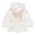 thumbnail image 2 of ATOGUTA Toddler Jackets for Girls Cute Ear Zipper Thick Hooded Coat Warm Outwear White, Size 3T-8, 2 of 5