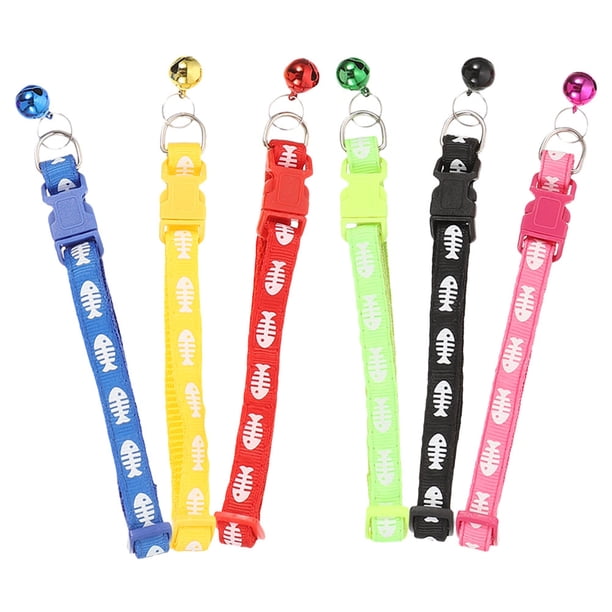 HEALEEP 6Ud Collar Para Perro Ajustable Con Adorable Y Cascabel Para Uso Diario Y Eventos