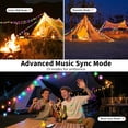 thumbnail image 6 of TOHETO Camping Lights, 3-in-1 Outdoor Camping String Lights with 19 Lighting Modes, 32.8FT 2200mAH Rechargeable IPX4 Waterproof Hanging Lights for Tent, Yard, Hiking & Decoration, White Orange, 6 of 9