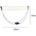 thumbnail image 2 of Family Fun Games Badminton Net, Portable Badminton Net Tool Free Assembly, Quick Adjustments, for Outdoor Gatherings Lawn Beach Parties (length 290±5cm, width 145±5cm), 2 of 4