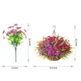 thumbnail image 3 of Artificial Faux Hanging Outdoor Flowers Plants Basket for Summer Outside Decoration, Fake Silk UV Resistant Look Real Colorful Daisy Fern in Planter for Home Porch Patio Garden Yard Decor, 3 of 7