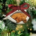 thumbnail image 2 of Dachshund Christmas Ornament – Holiday Dog Memorial Gift & Wooden Xmas Tree Hanging Décor, 2 of 3