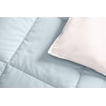 thumbnail image 4 of Wholesale Beddings Throw Blanket, Reversible Soft Medium Warmth (50-Inch Wide x 75-Inch Long) Down Alternative Comforter, Blue-White, 4 of 4